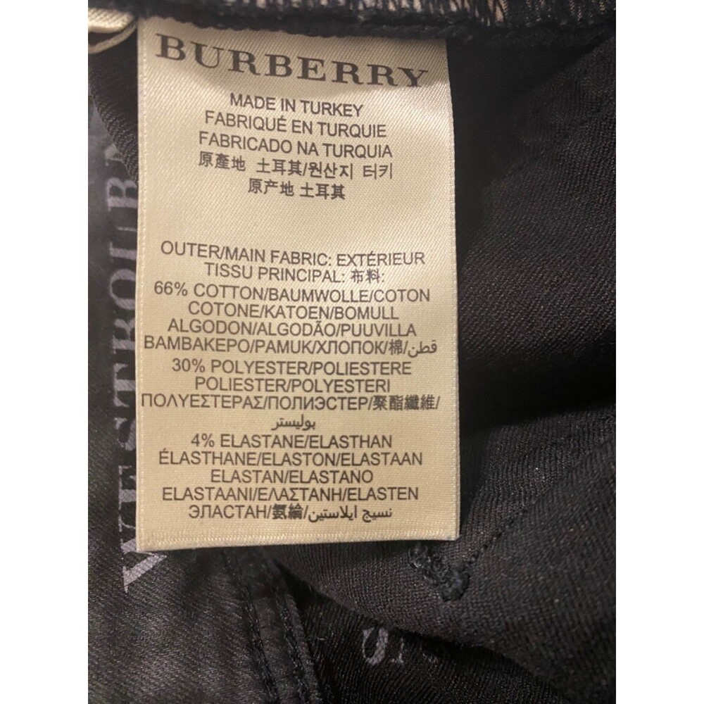 Burberry Brit Westbourne~ Jeans~27" Waist S Small~Black Waxed Skinny Stretch~Rip - Picture 8 of 8